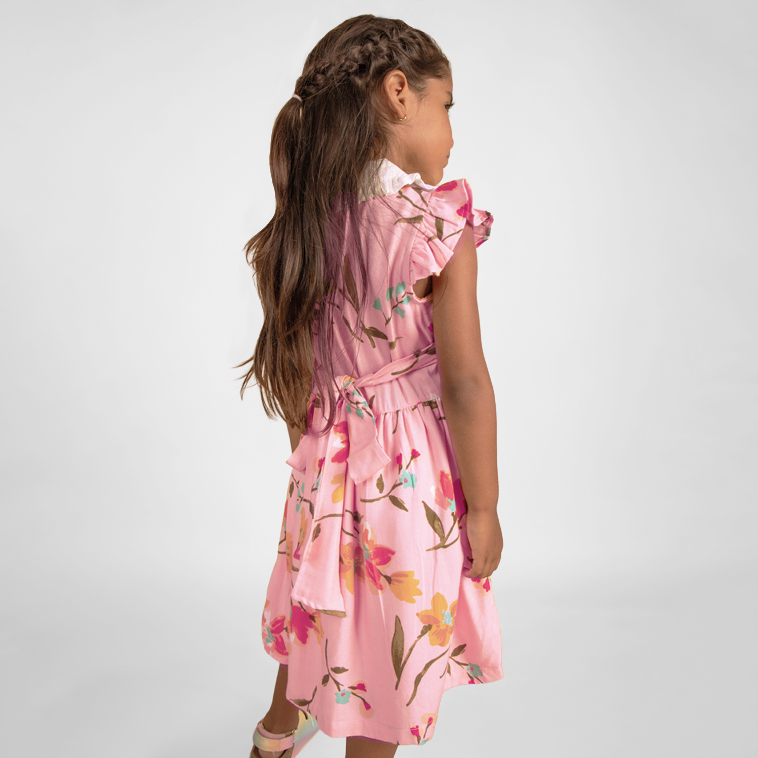Vestido Chalis Morita Para Niña - Imagen 3