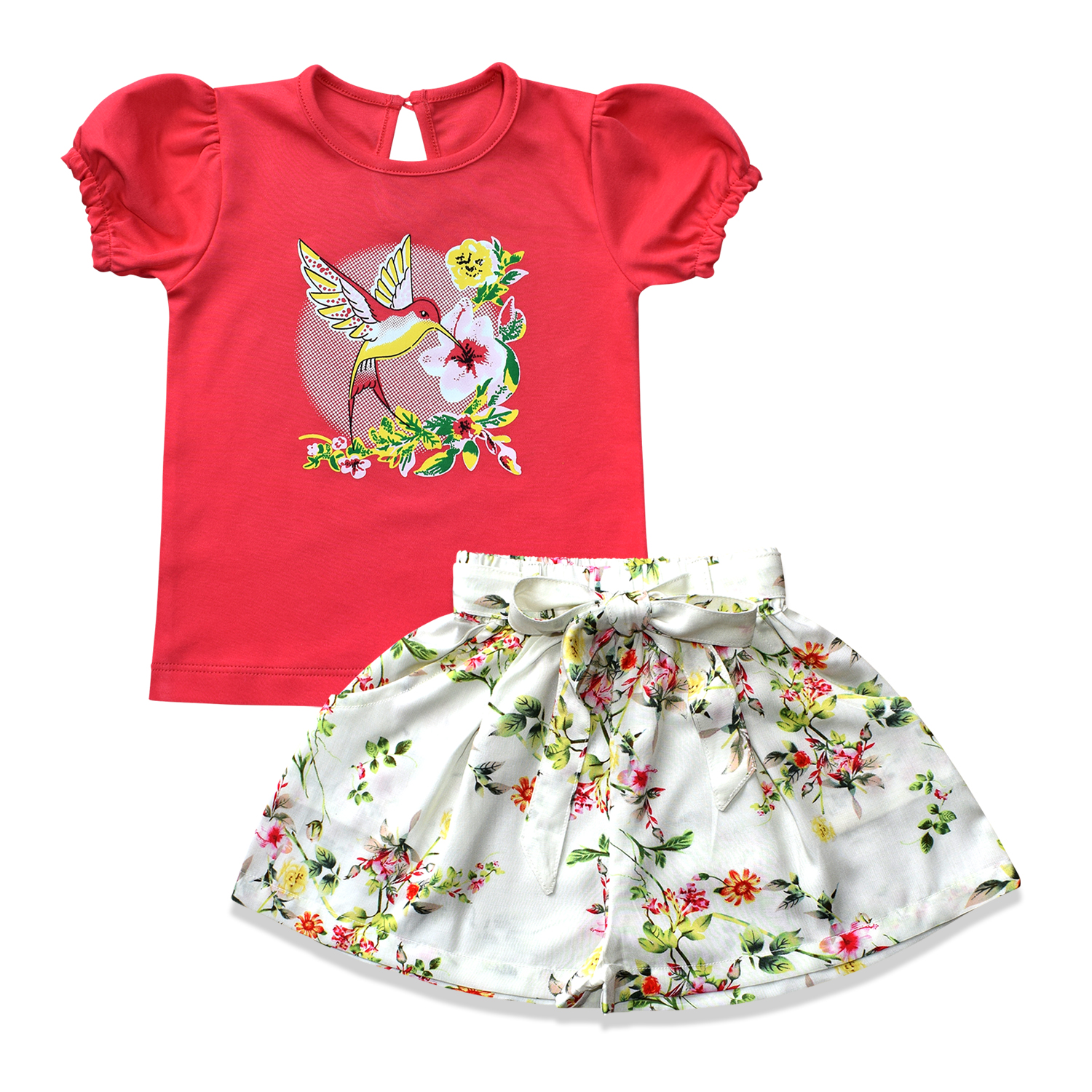 conjunto infantil de flores