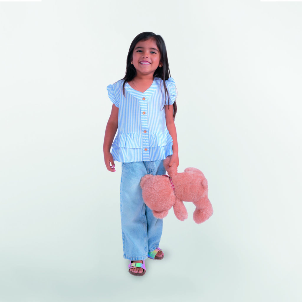 blusa de rayas para niña