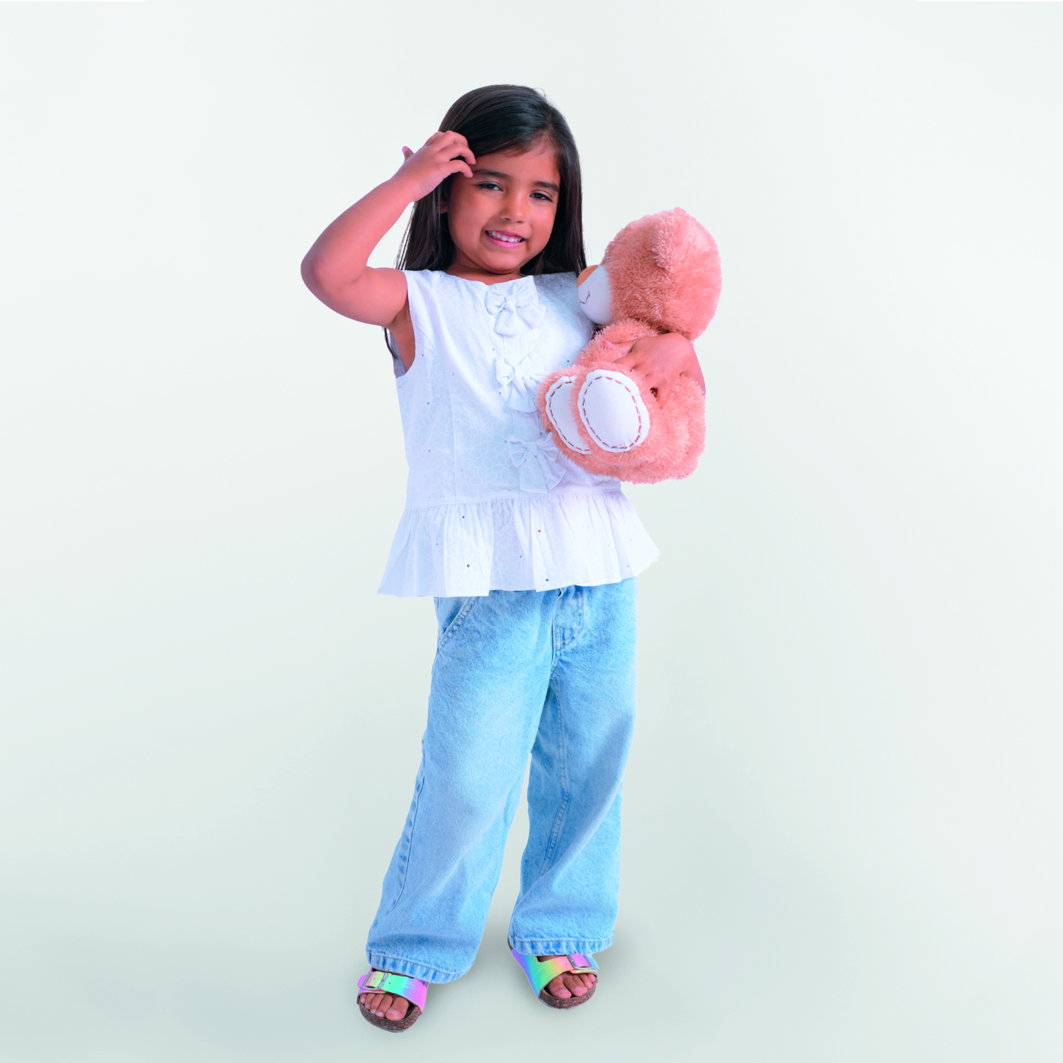 Blusa Brocada Flower Para Niña