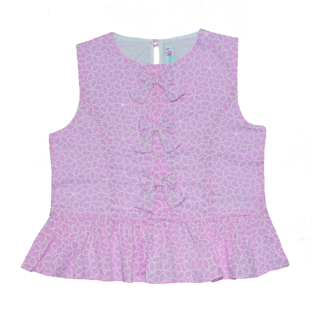 blusa sin mangas para niña