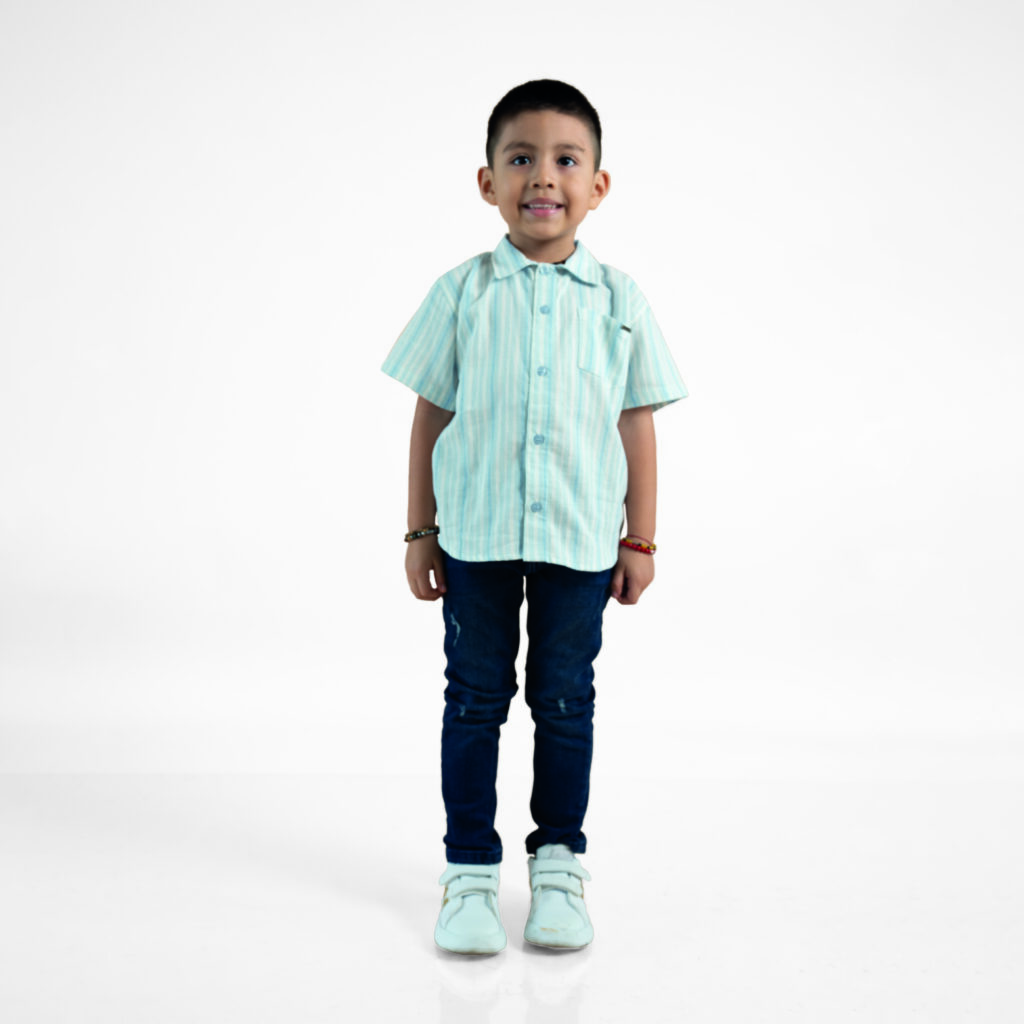camisa manga corta para niño