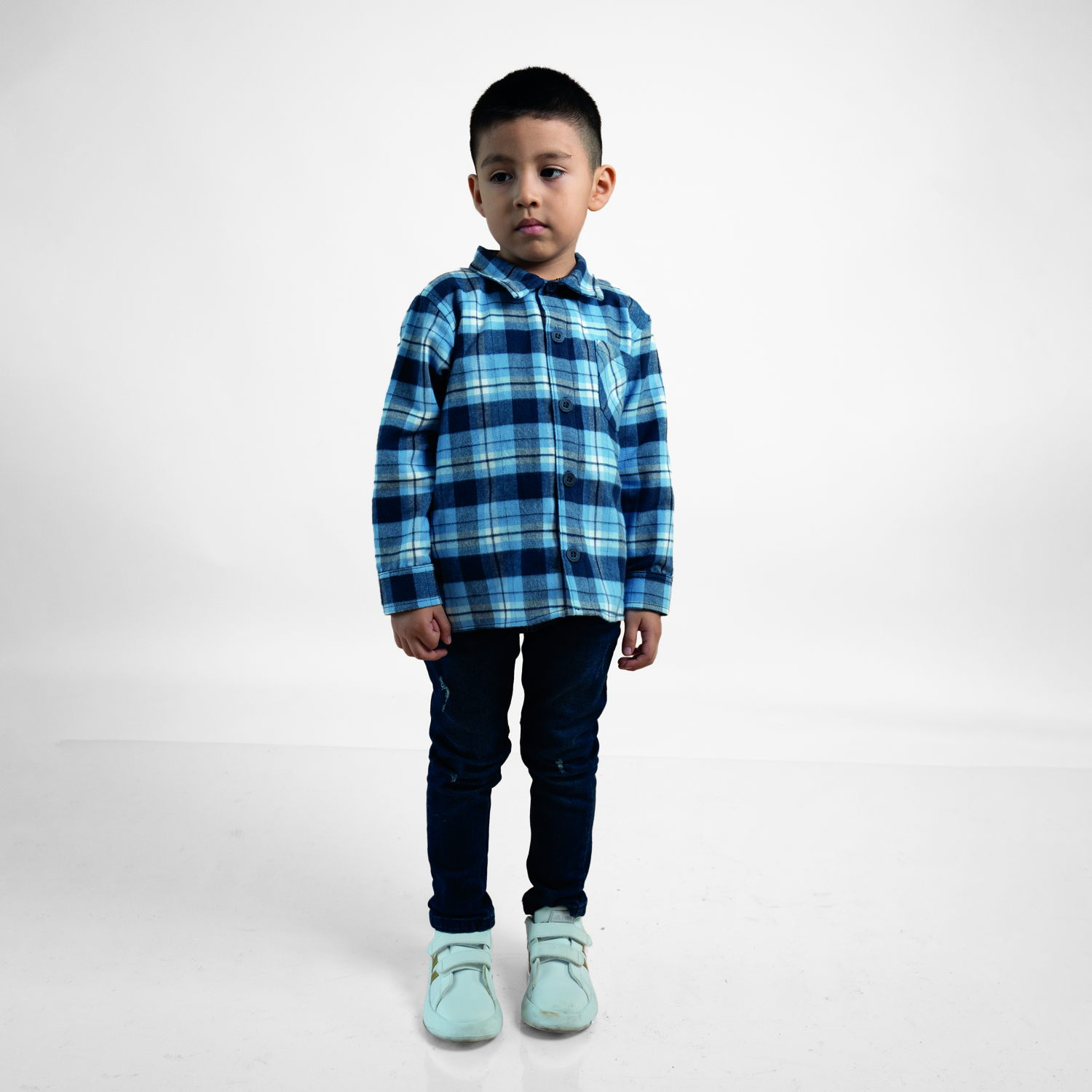 camisa de cuadros para niño